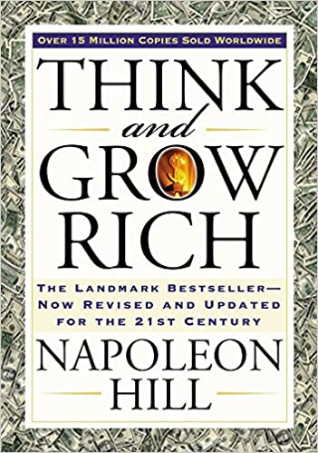 Cover of the book 'Think and Grow Rich' by Napoleon Hill.
